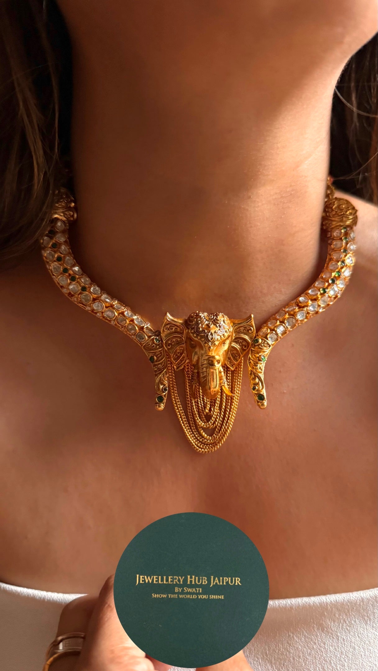 Lord ganesha nakashi gold vintage Necklace