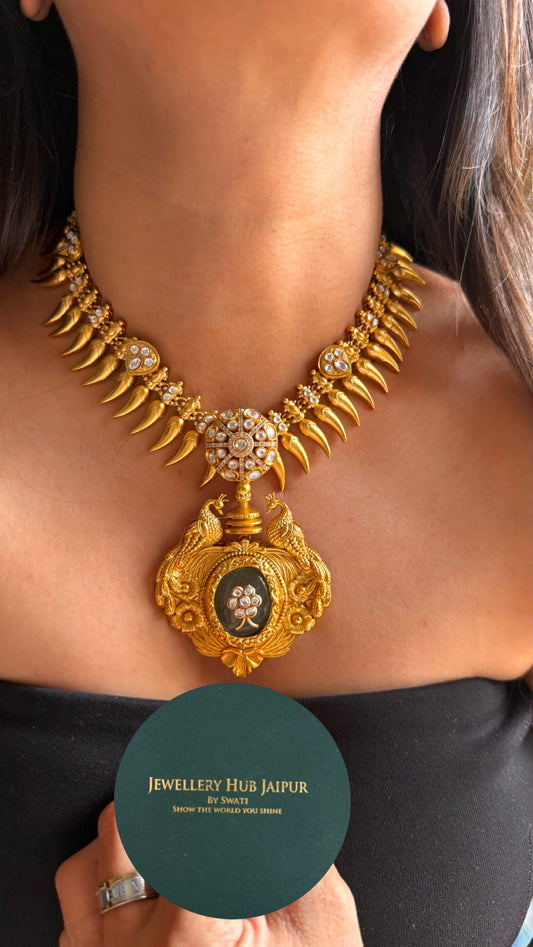 Swarna mayur kundan granite amrapali Necklace