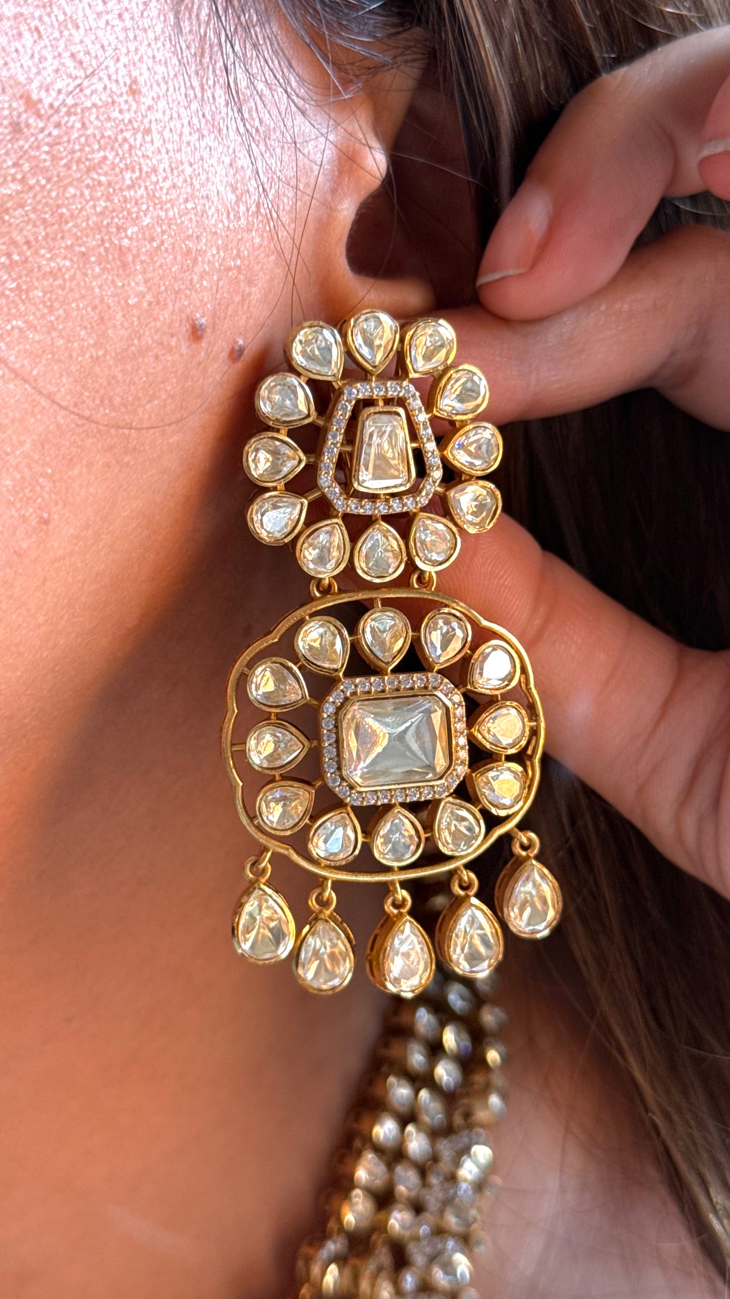 Ria designer bridal Asia LV Polki Necklace