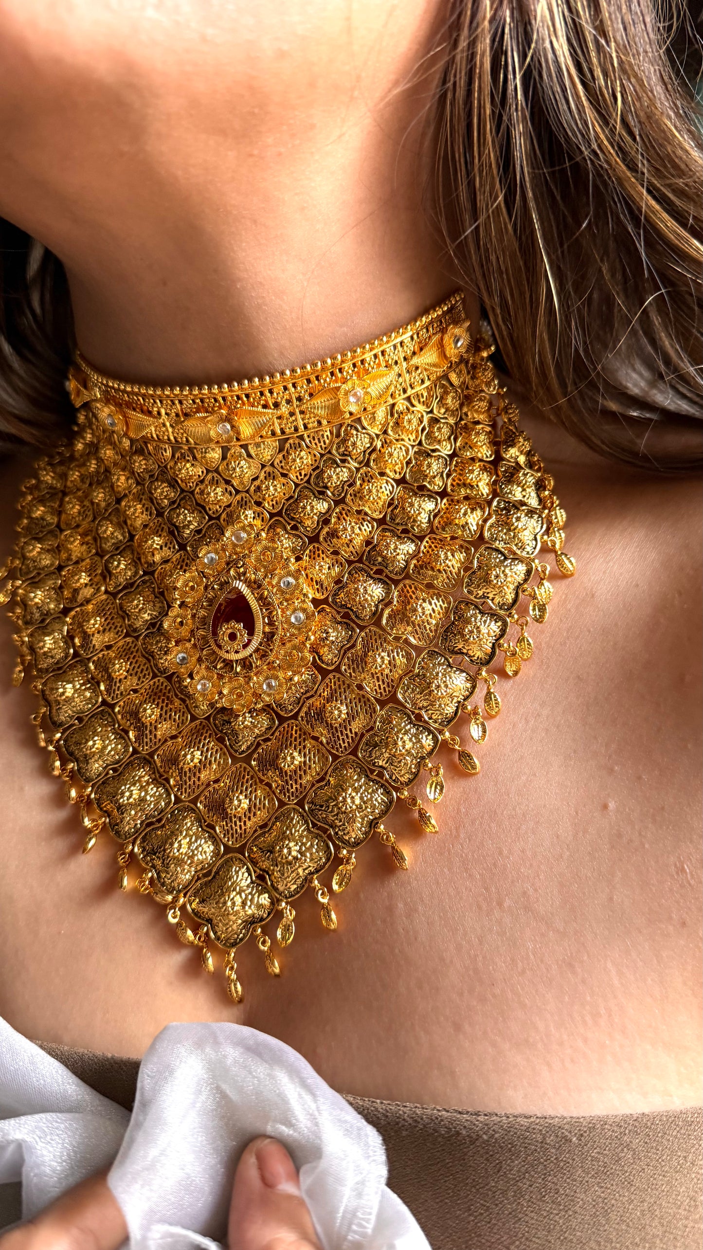 Dubai Gold inspired Heritage Designer Necklace