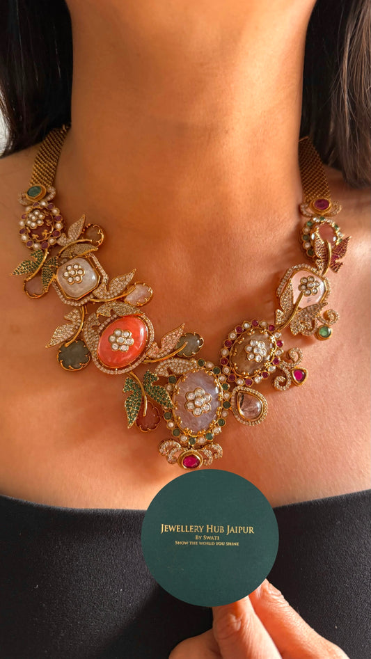 Sabyasachi inspired Ap necklace with inlay work