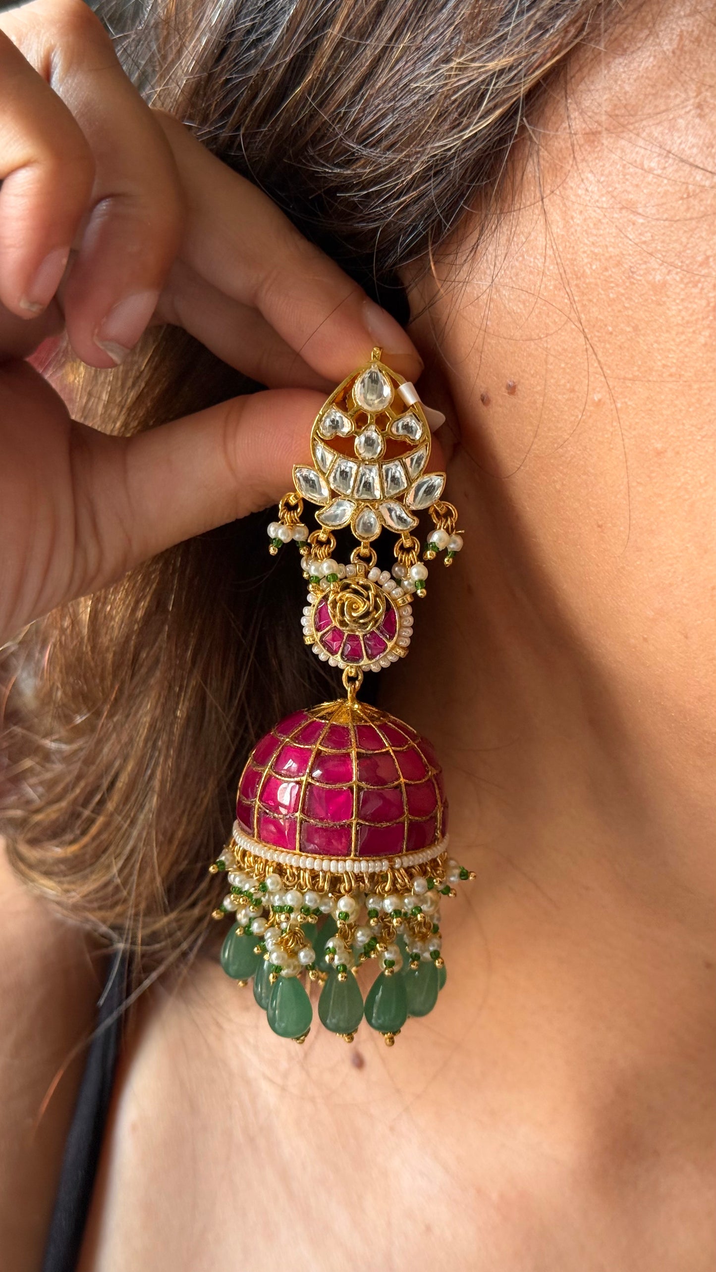 Paachi heritage jhumkiyaan