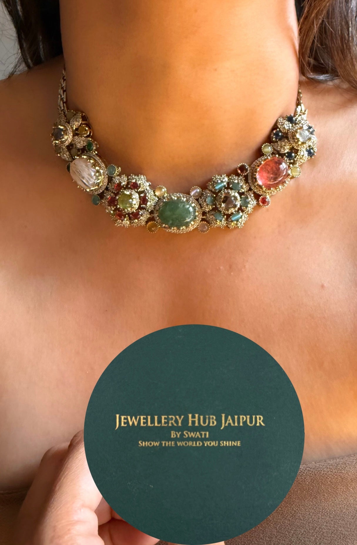 Sabyasachi inspired heritage real stone Necklace
