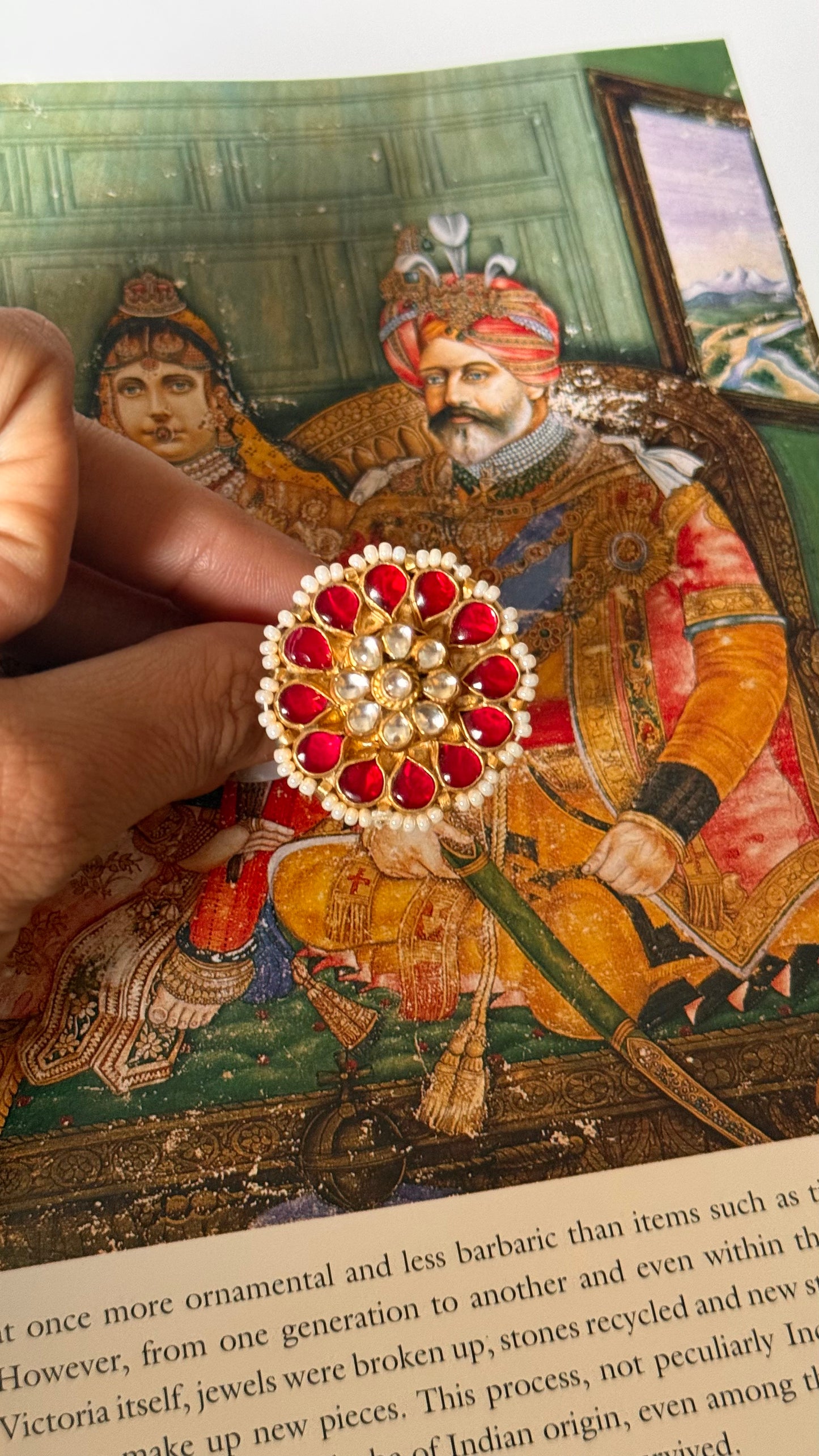 Paachi Ruby heritage adjustable ring