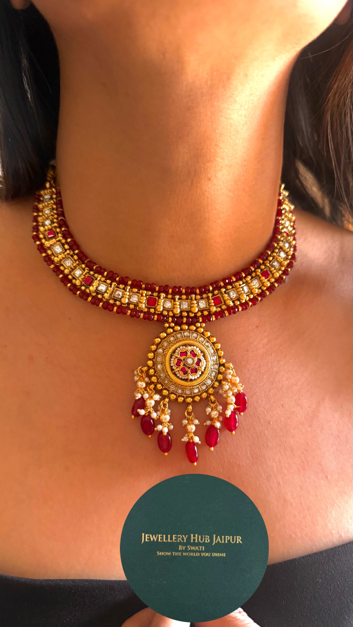 Ruby Rajwada collar necklace