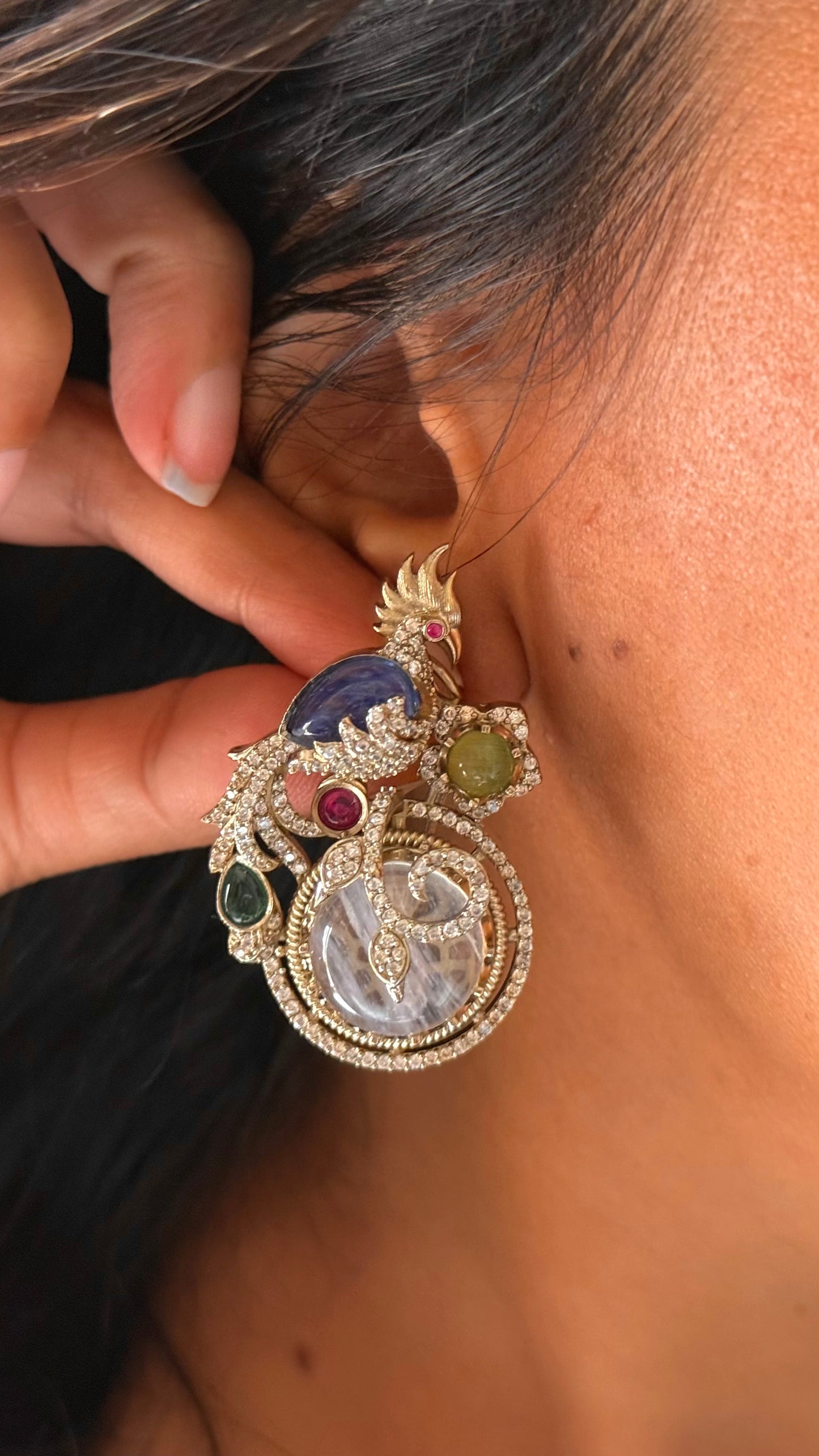 Sabyasachi inspired bird style studs