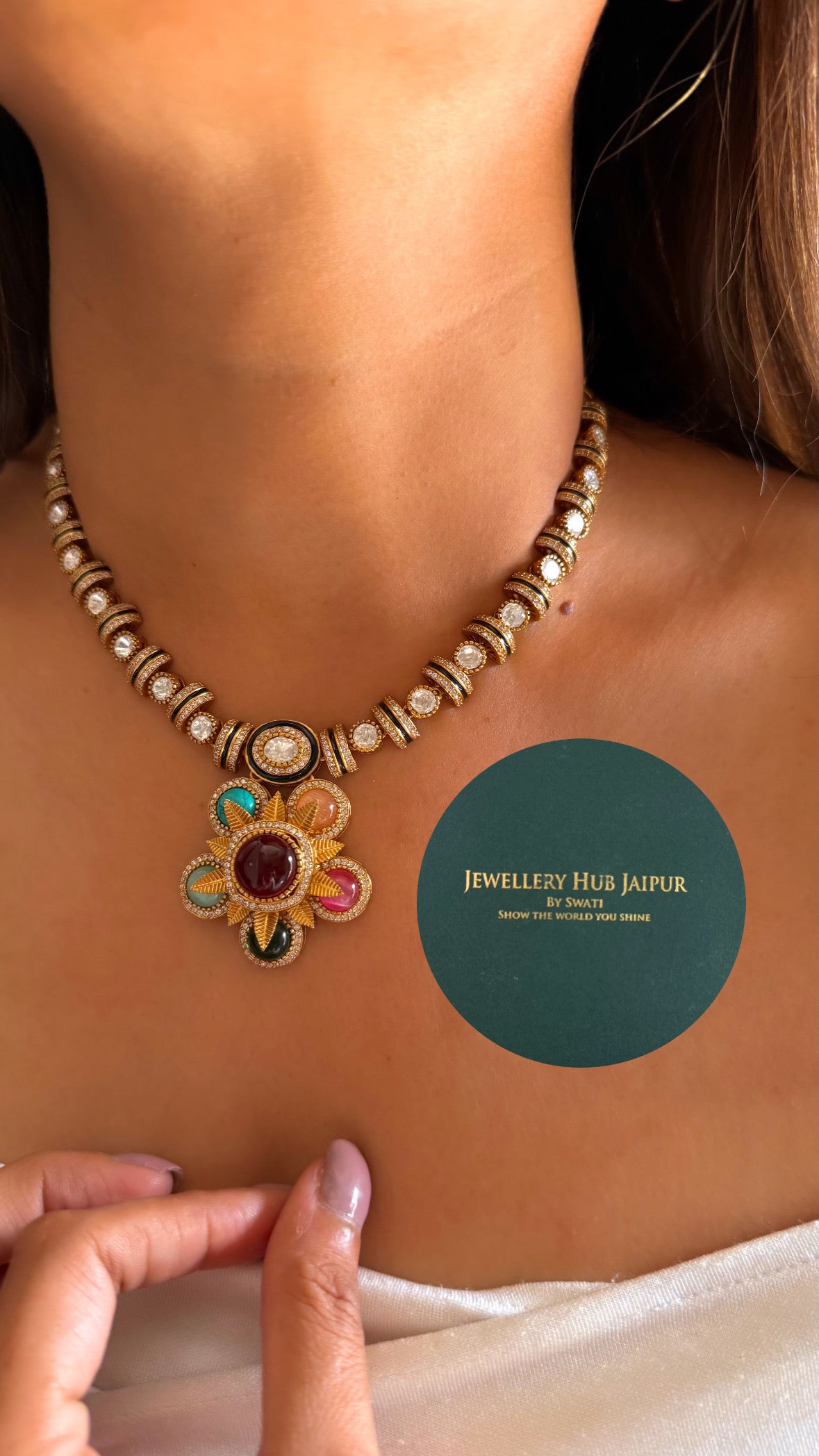 Garima Sabyasachi inspired designer multicoloured necklace