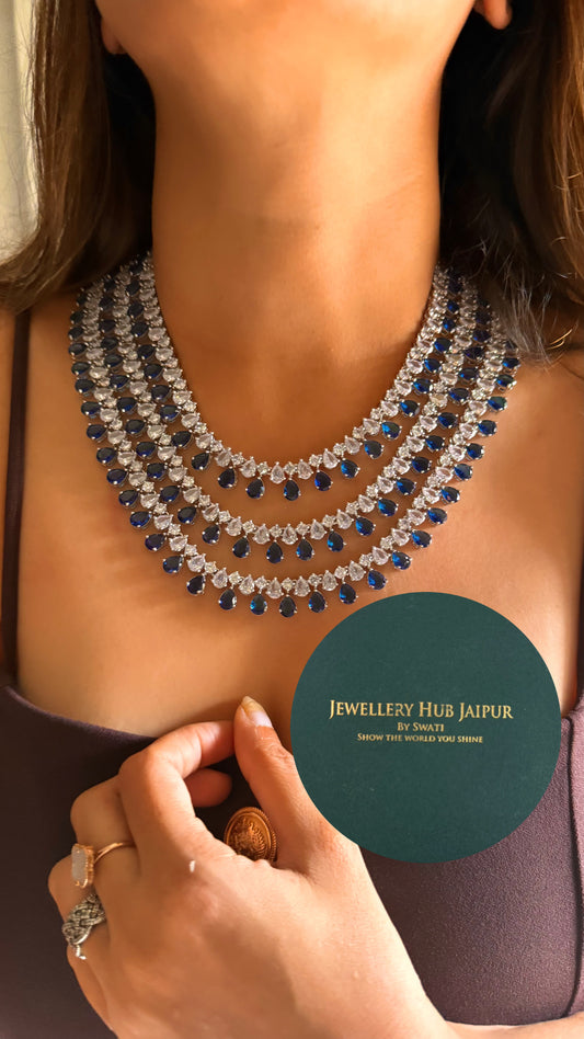 Sapphire triple layer radiance diamond set