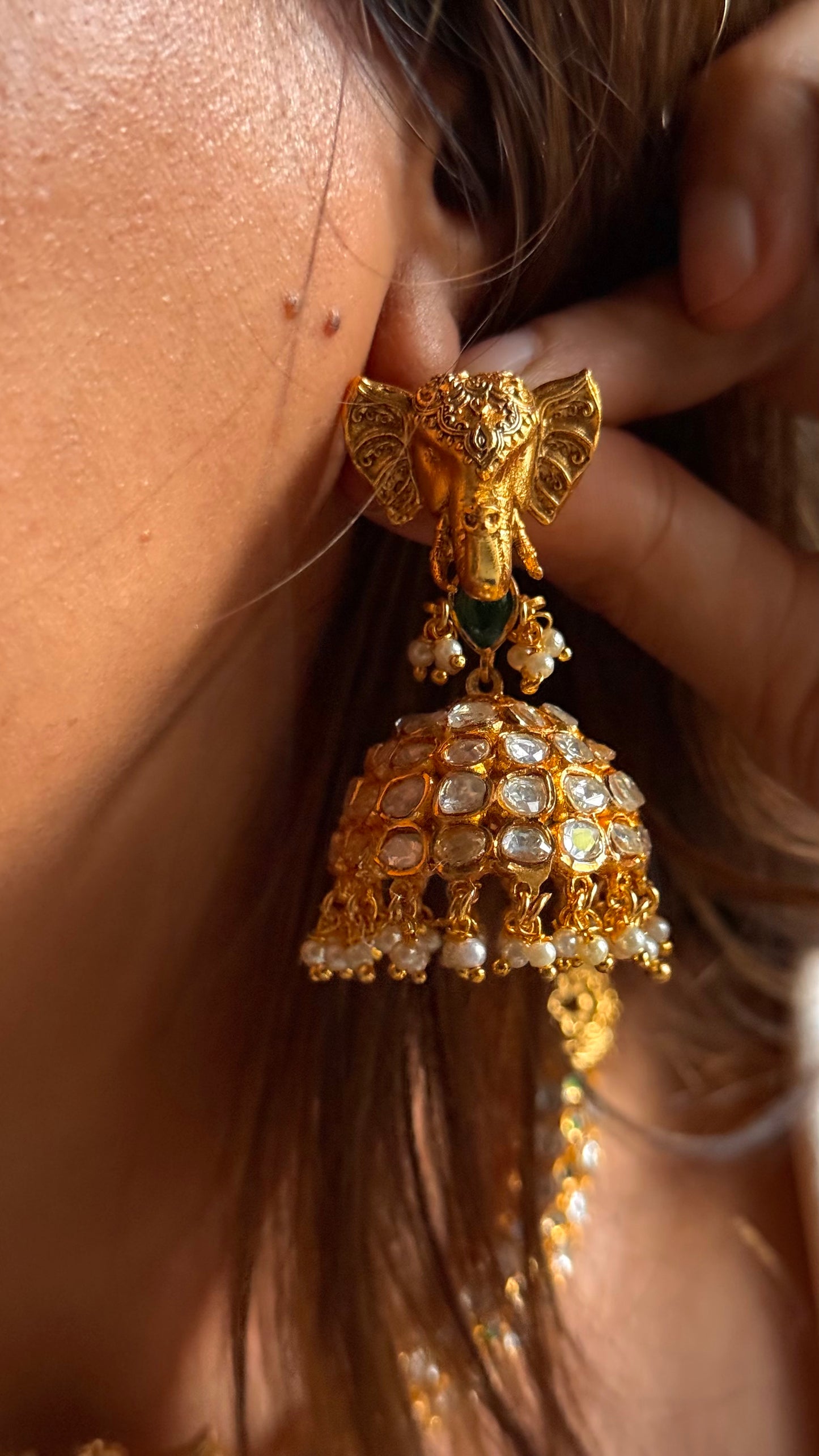 Lord ganesha nakashi gold vintage Necklace