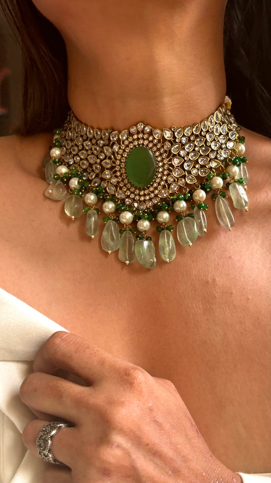 Mint polki choker