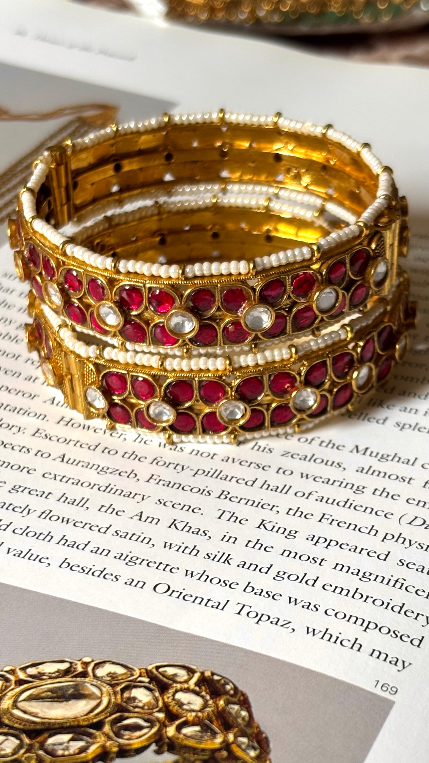 Rani pink katdana gold bangles