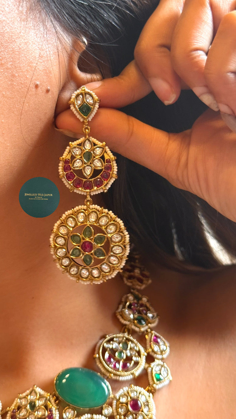 Navratna contemporary sabyasachi inspired collar set lo