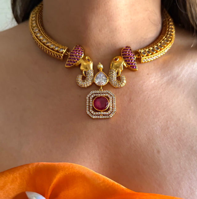 Gajanand ruby moissanite hasli