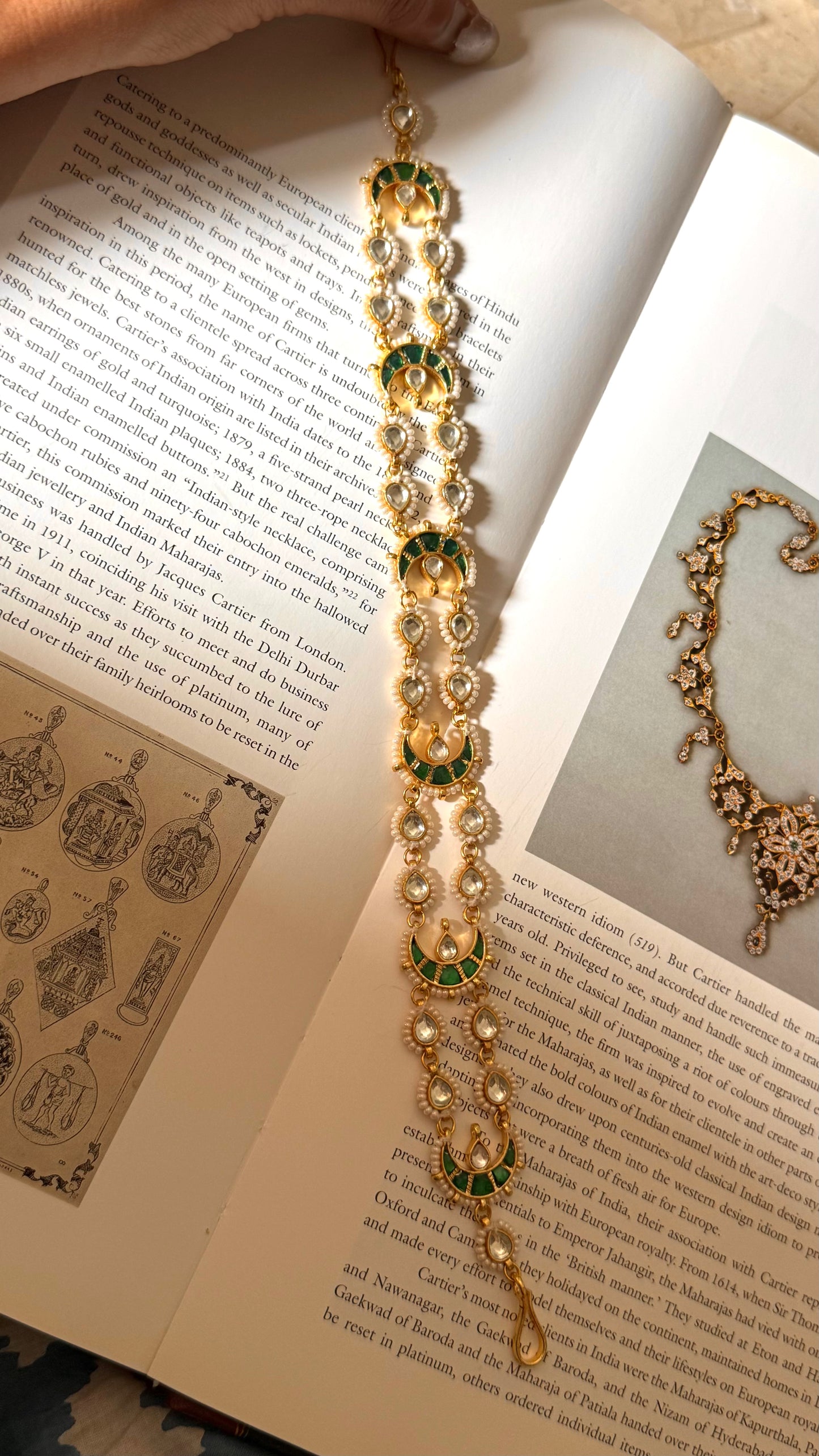 Paachi Emerald kundan heritage sheeshpatti