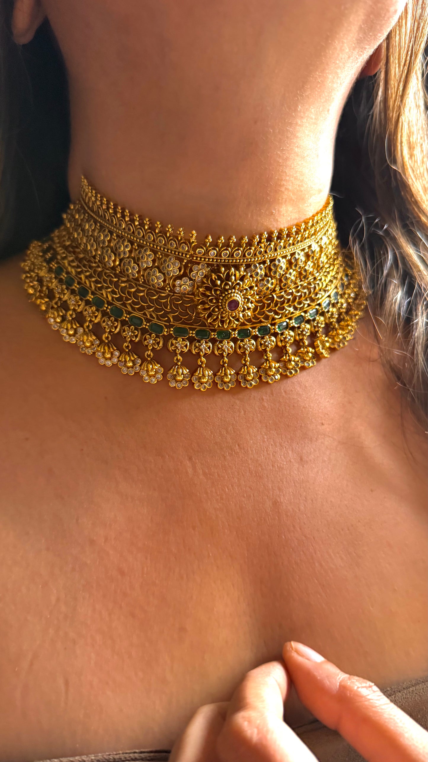 Emerald South inspired choker necklace