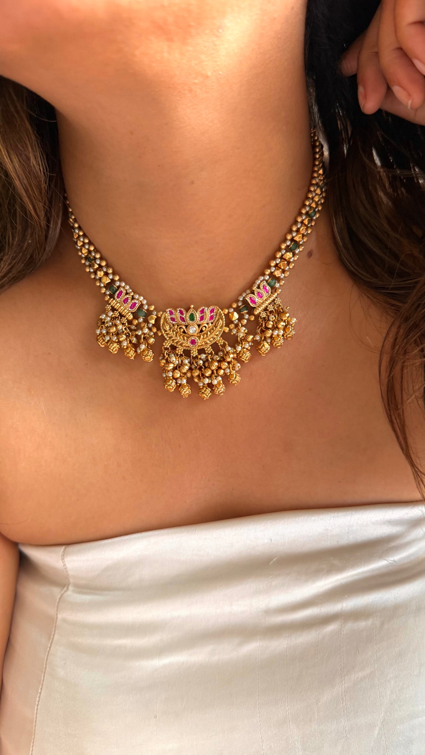 Lotus inspired Rajwada necklace