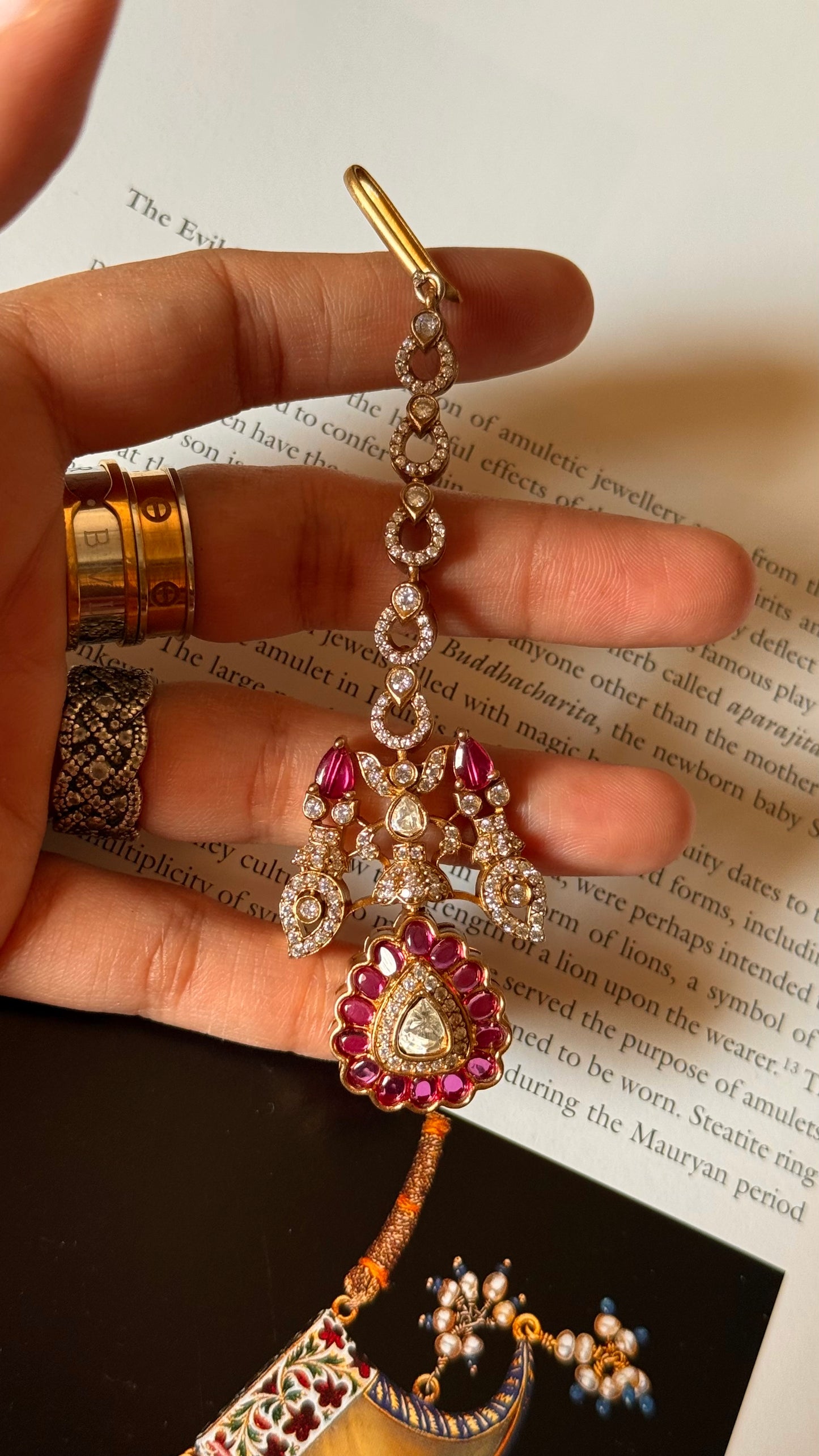 Ruby takkar work victorian maangtikka