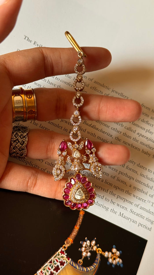 Ruby takkar work victorian maangtikka
