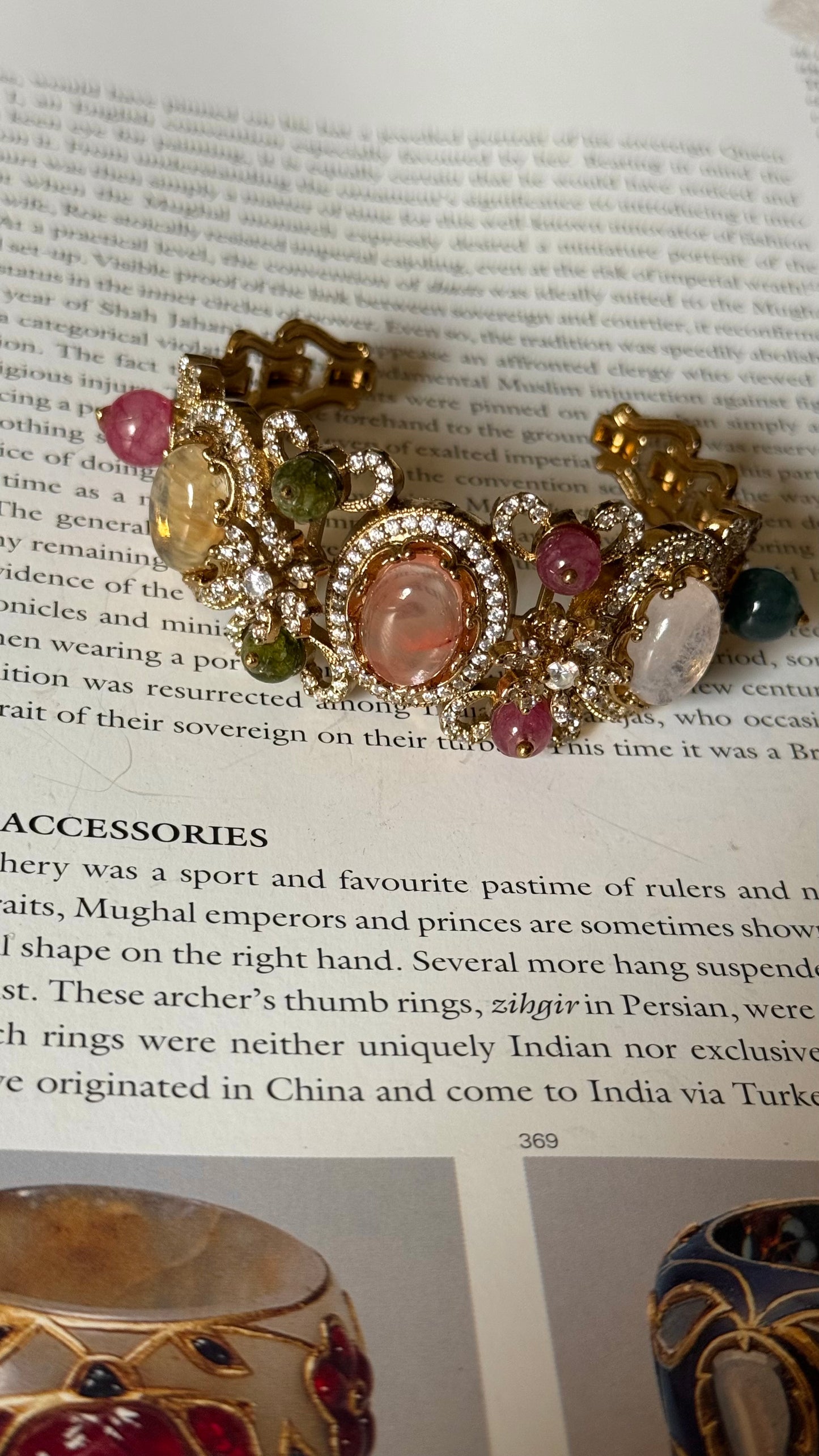 Sabyasachi inspired natural stone bracelet