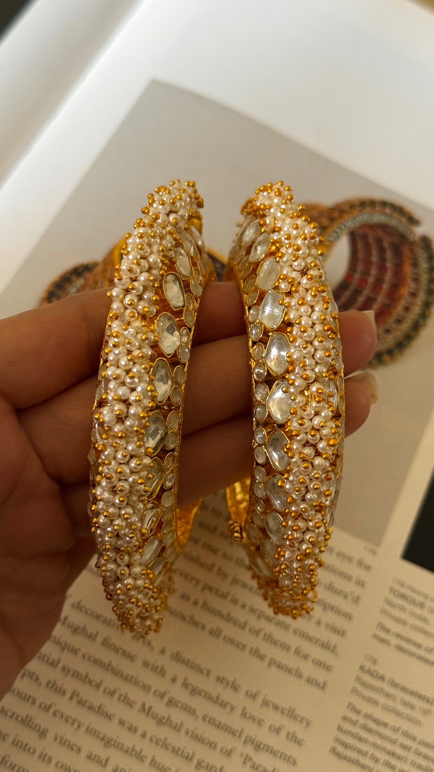 Paachi kundan heritage pacheli bangles