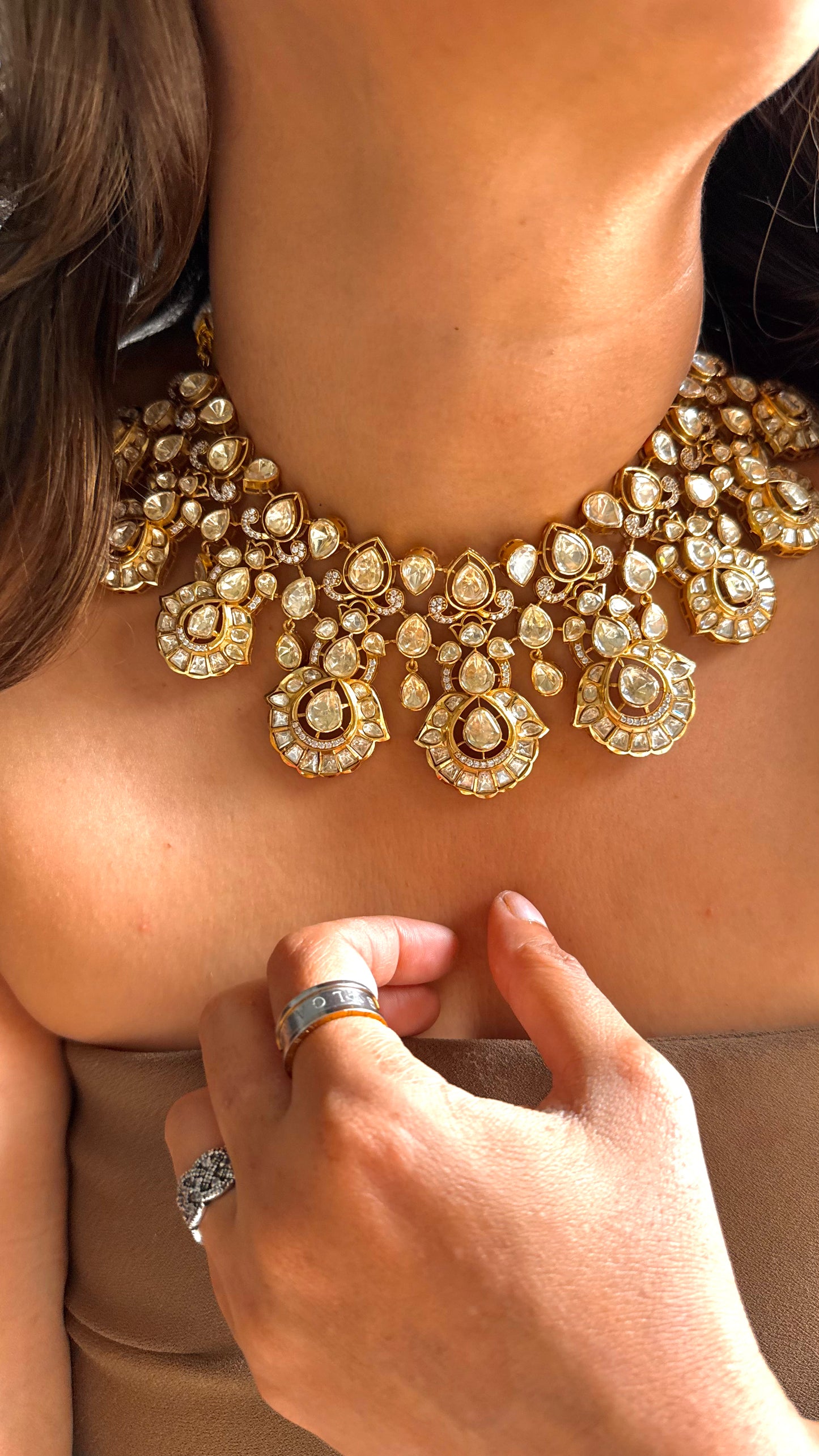 Peeli polki heritage necklace