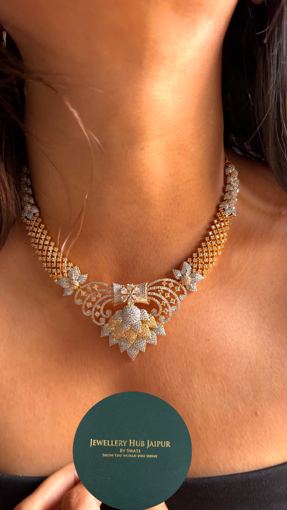 Signature crystal diamond Necklace