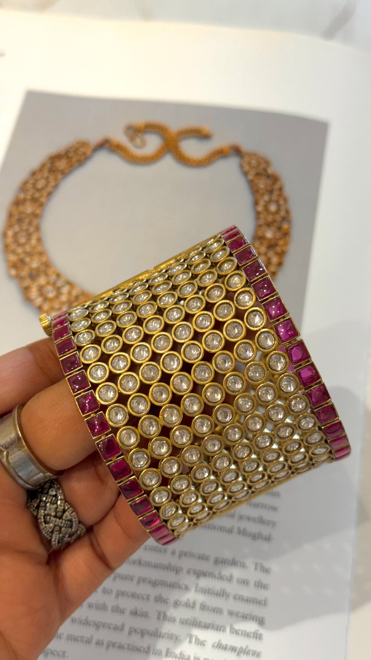 Ruby paachi kundan Kada