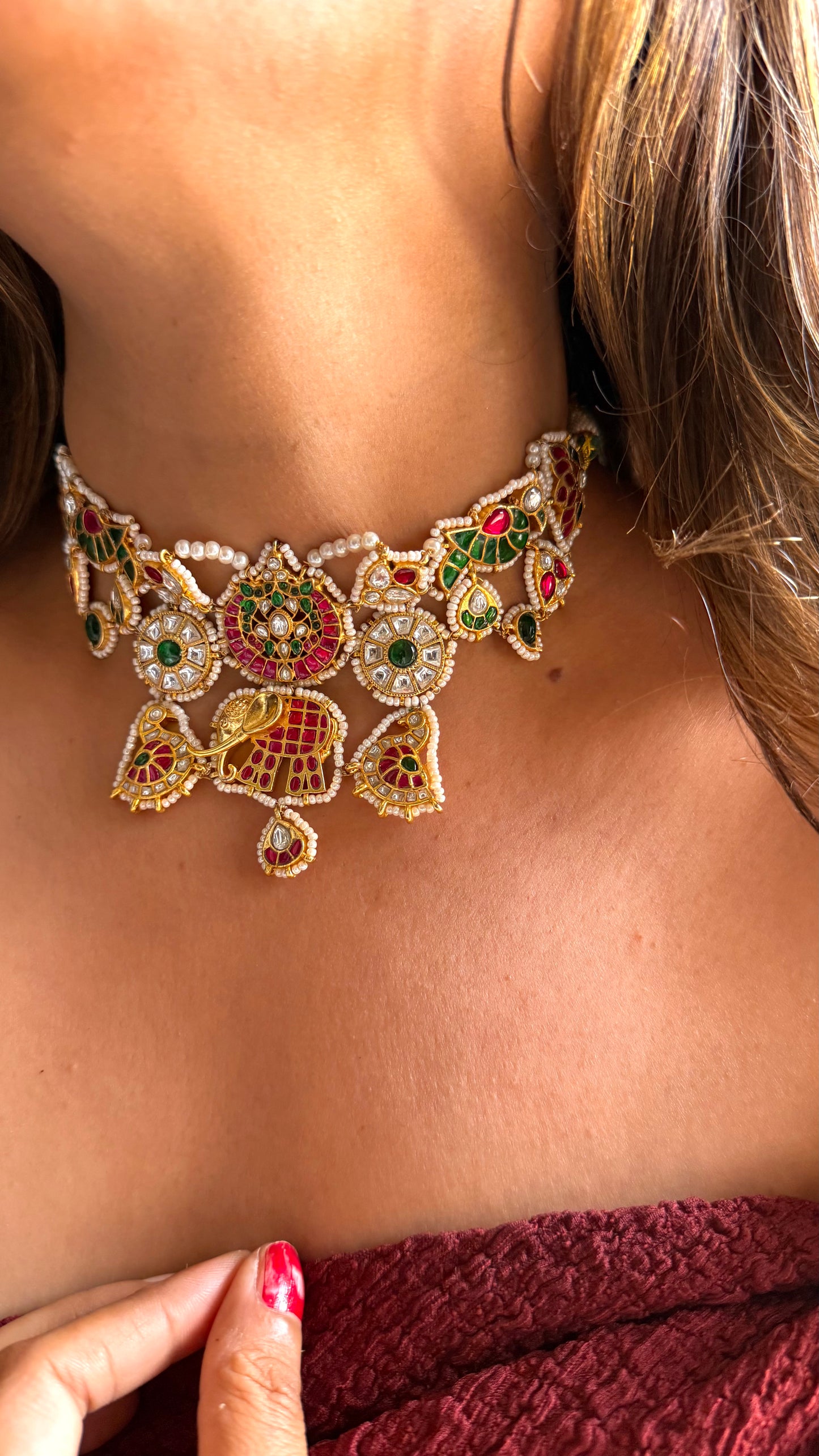 Mixed pachi gajanand choker