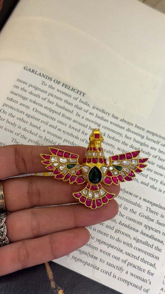 Baaj mixed pachi kundan ring