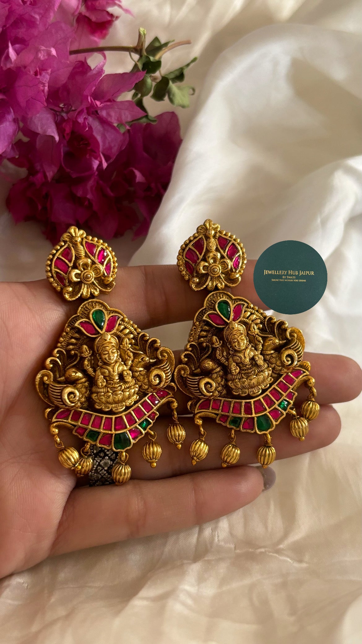 Temple jewellery with earrings