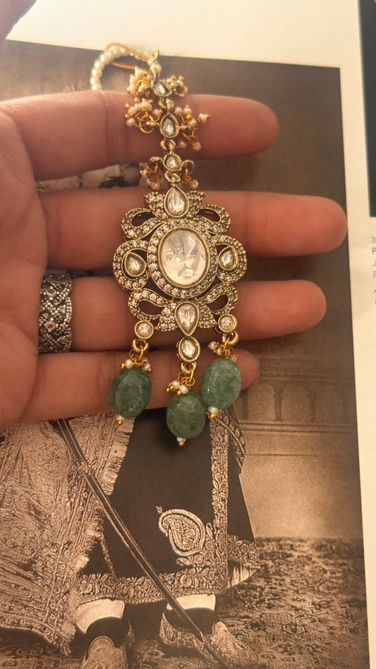 Mint uncut polki victorian maangtika