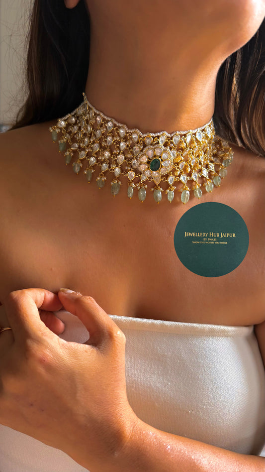 Real moissanite designer choker