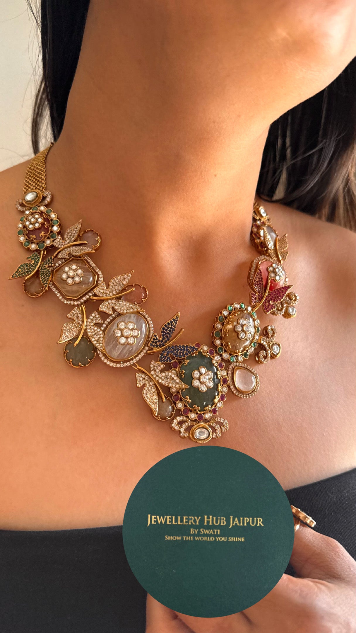 Sabyasachi inspired floral vintage necklace
