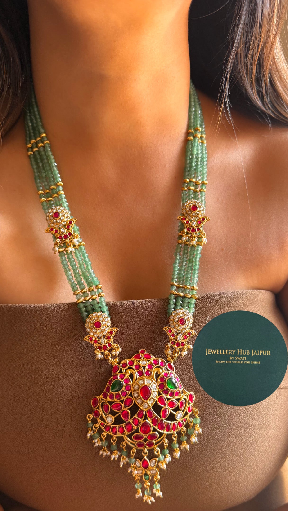 Heritage rani haar real kemp polki