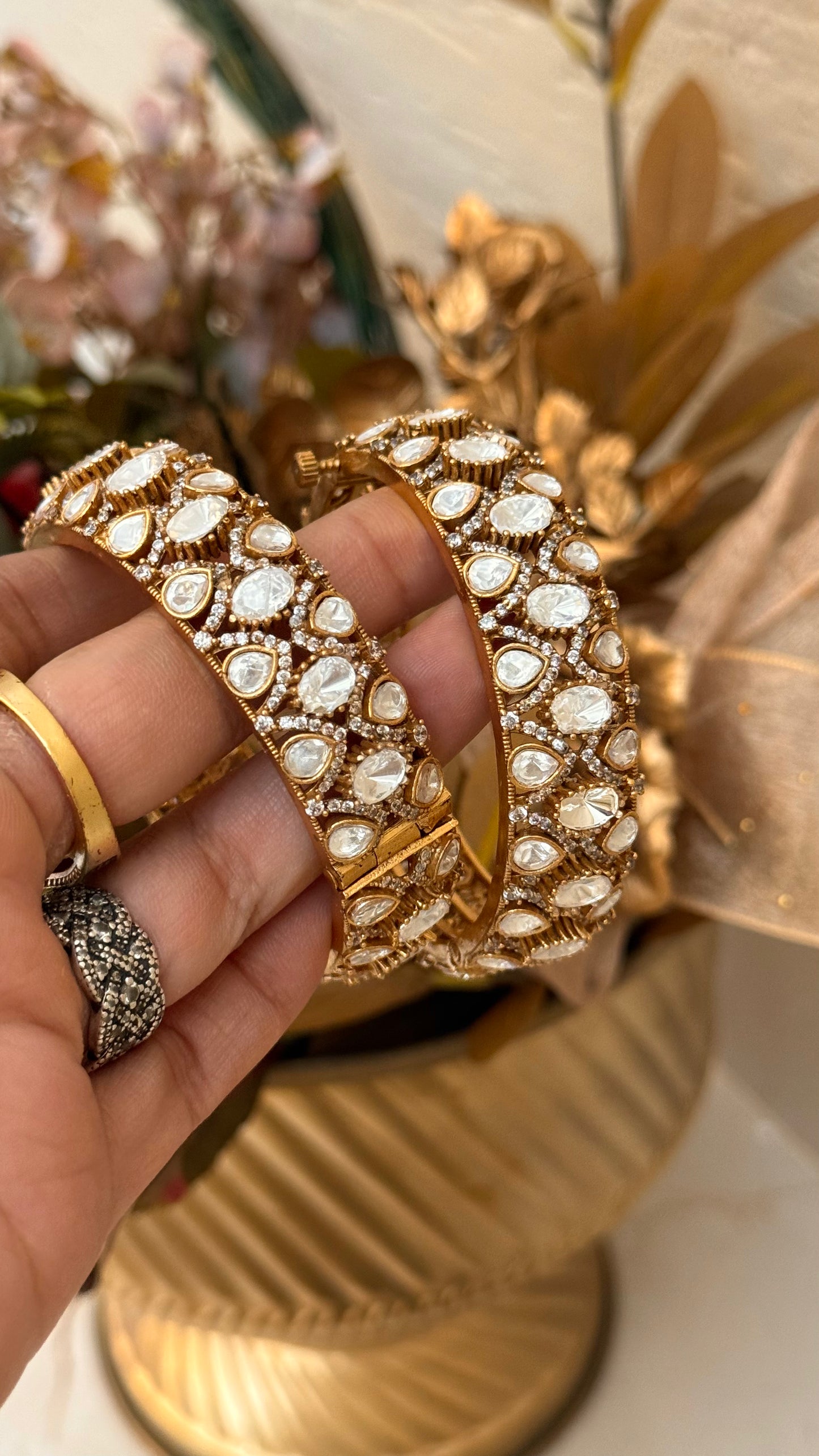 Moissanite Victorian Bangles