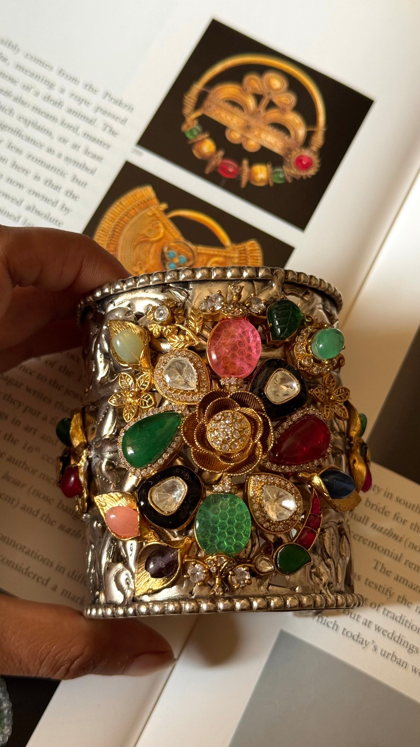 Bohemian designer box polki bracelet