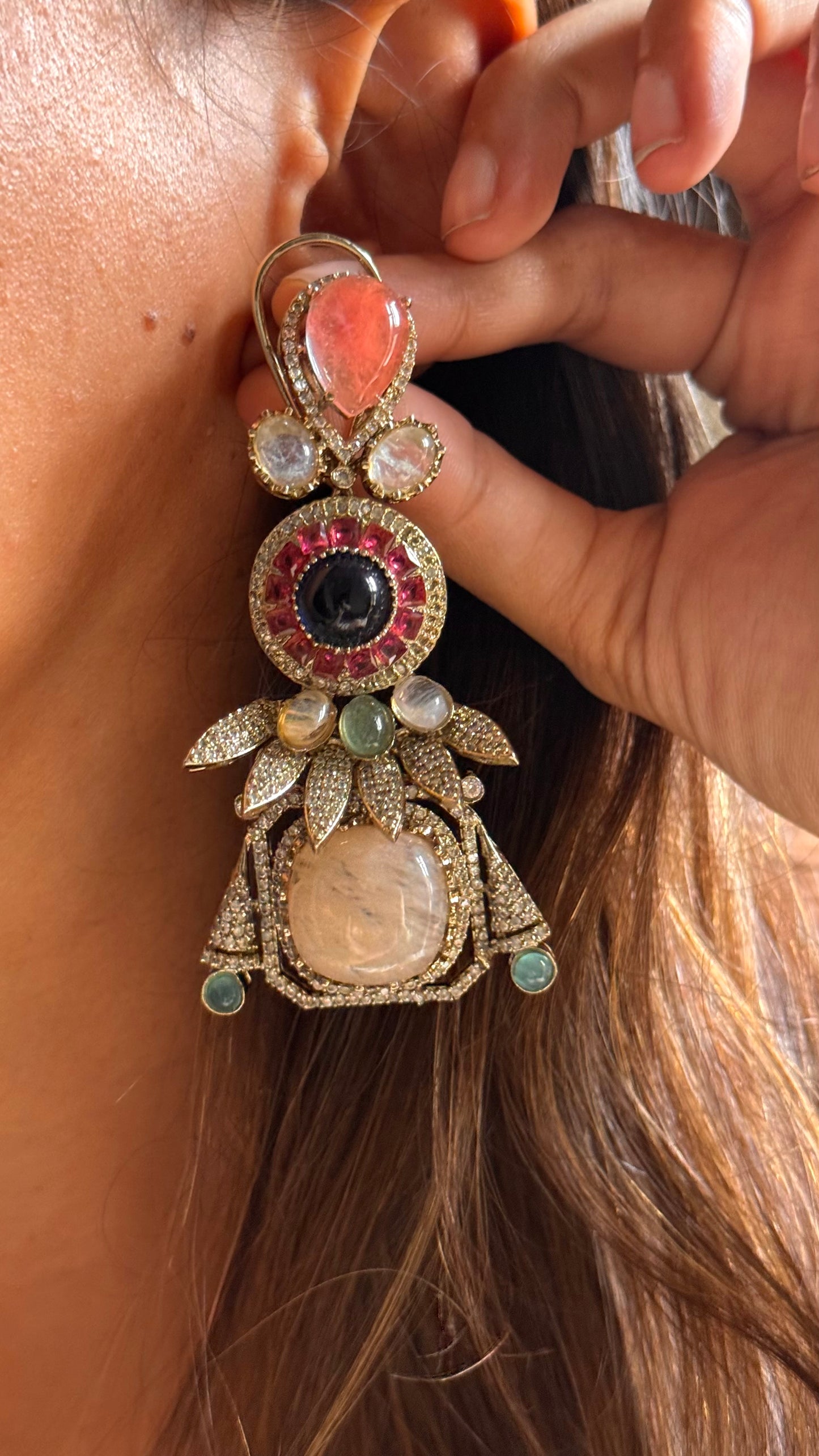 Sabhyasachi inspired
 doublet designer cocktail danglers