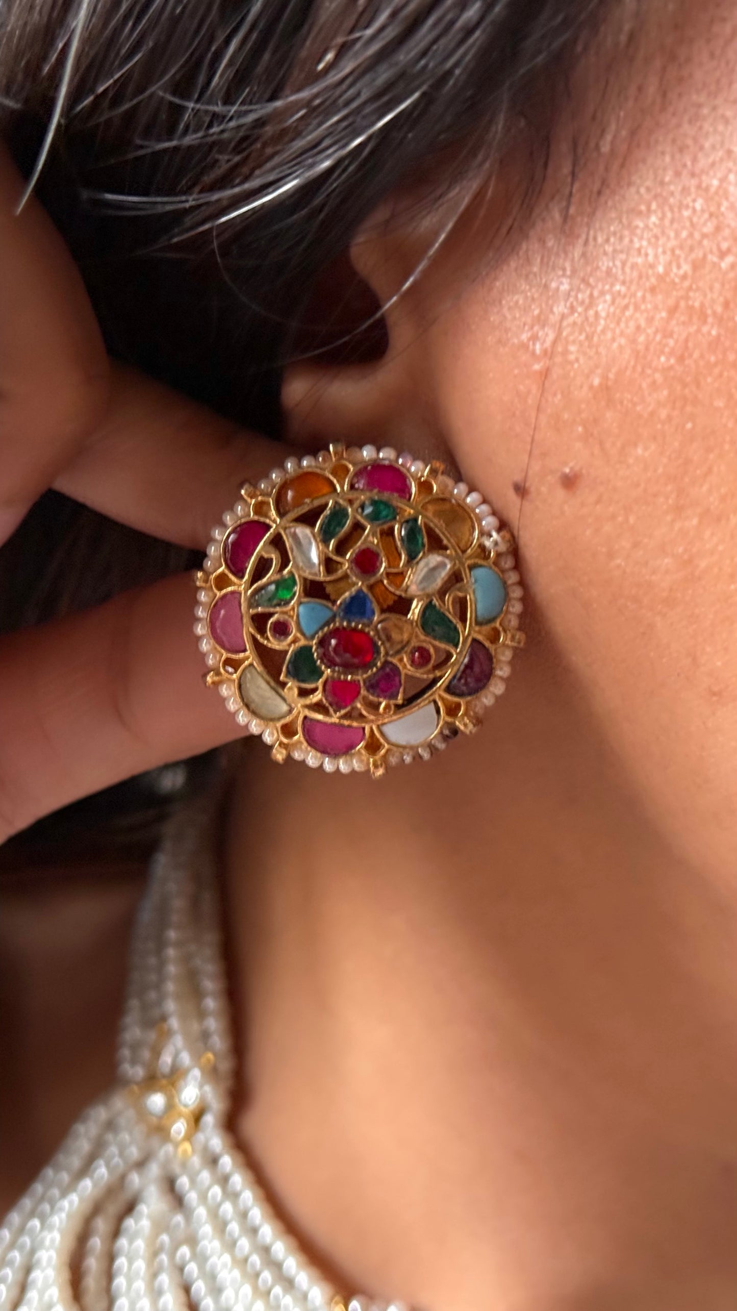 Paachi kundan designer pearl necklace