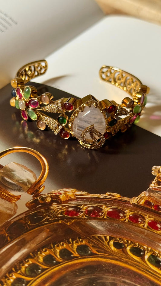 Navratna doublet designer bracelet