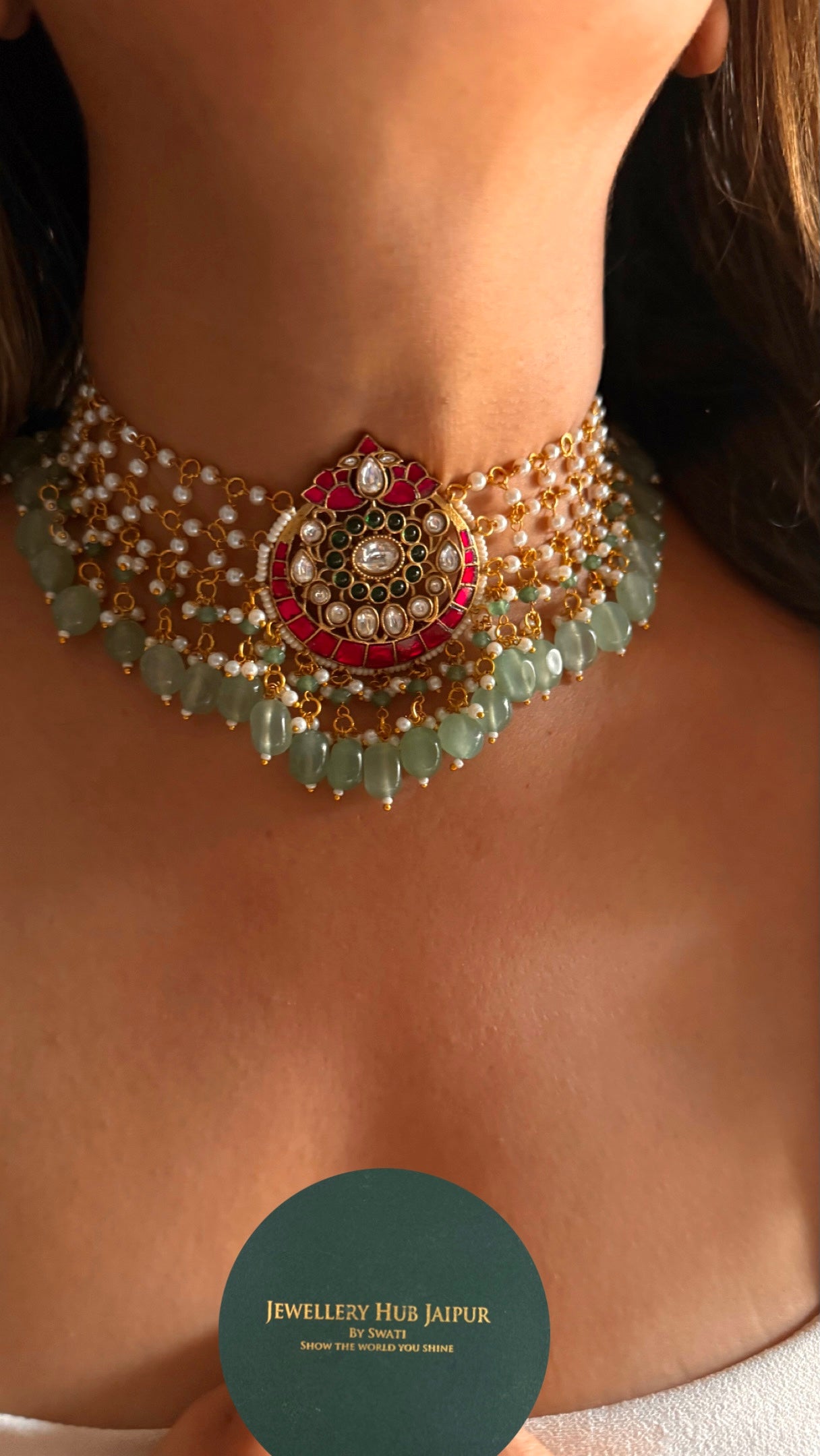 Veera paachi kundan statement choker Necklace