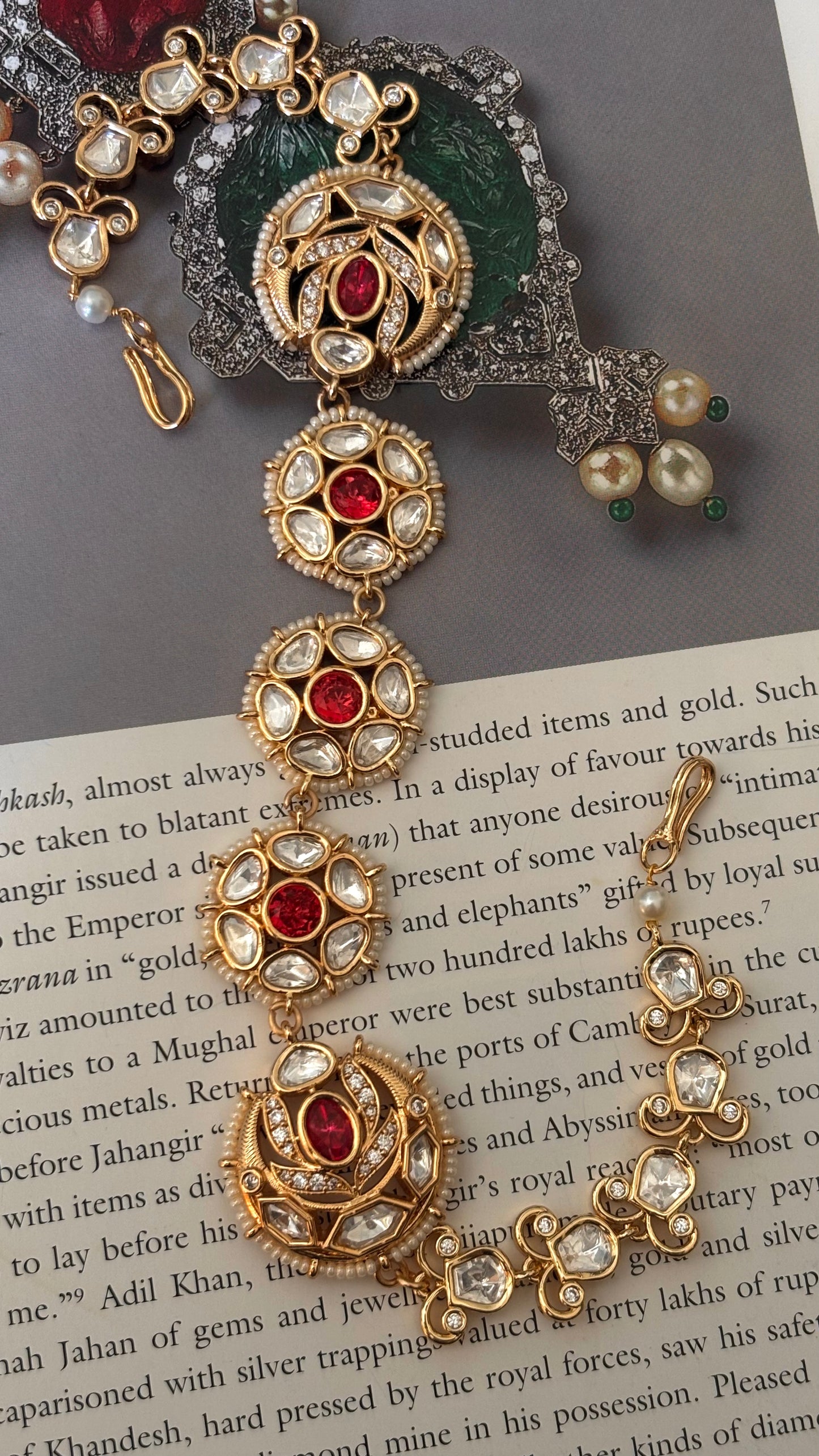 Real moissanite ruby floral pattern Mathapati
