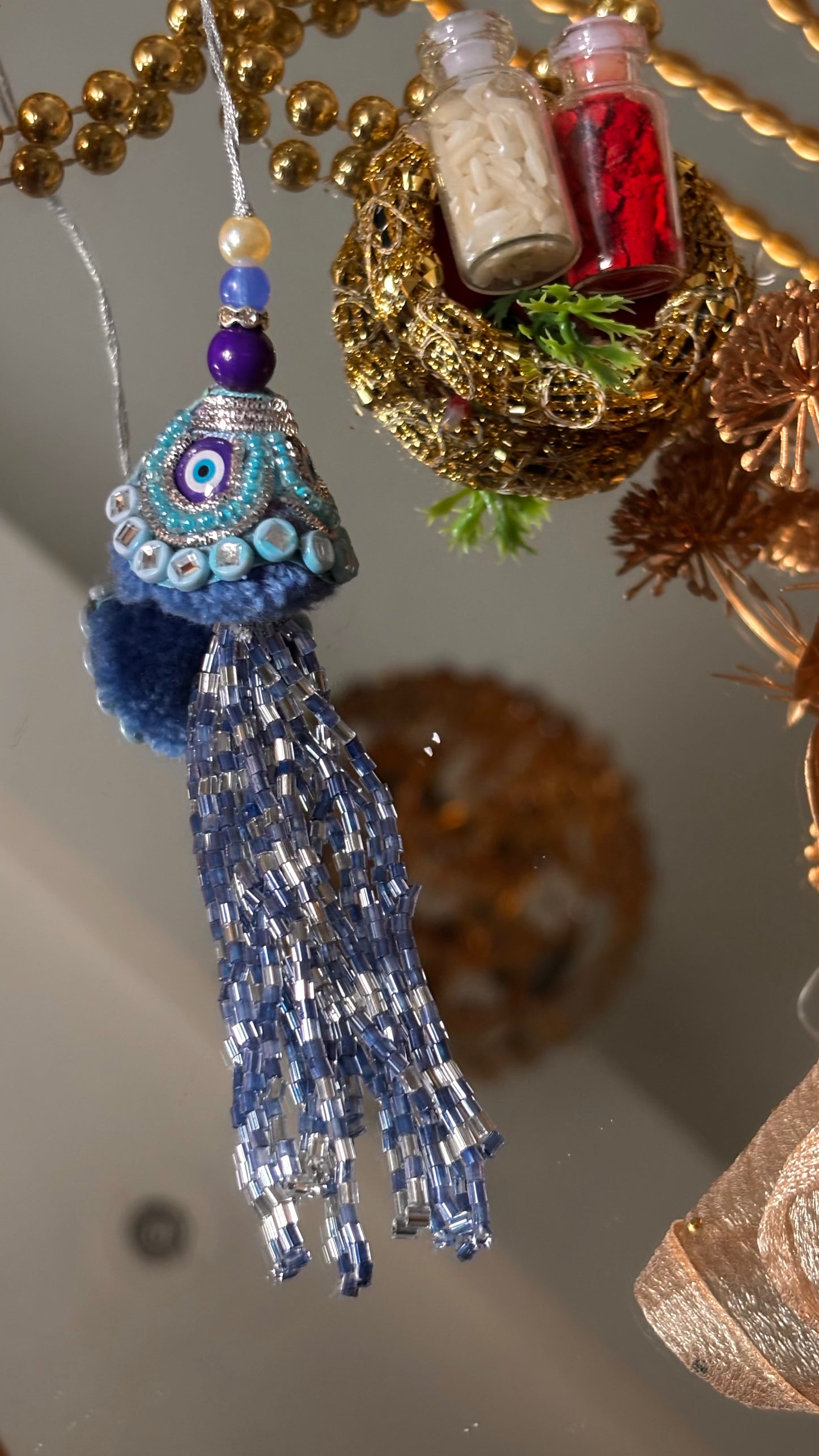 Evil eye lumba Rakhi for bhabhi ( shipping will be extra )
