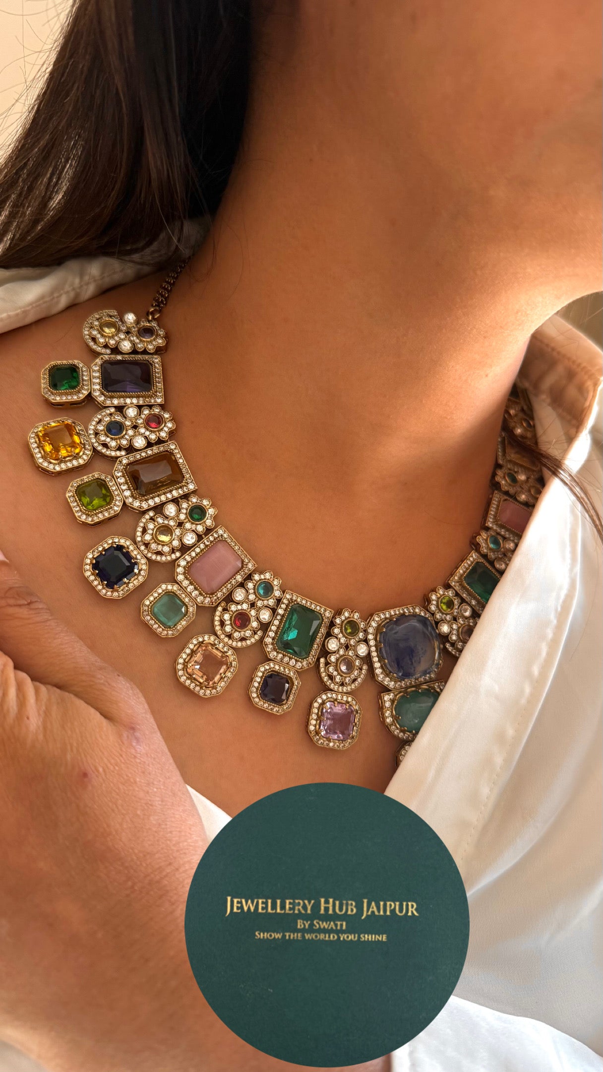 Multicoloured sabyasachi necklace