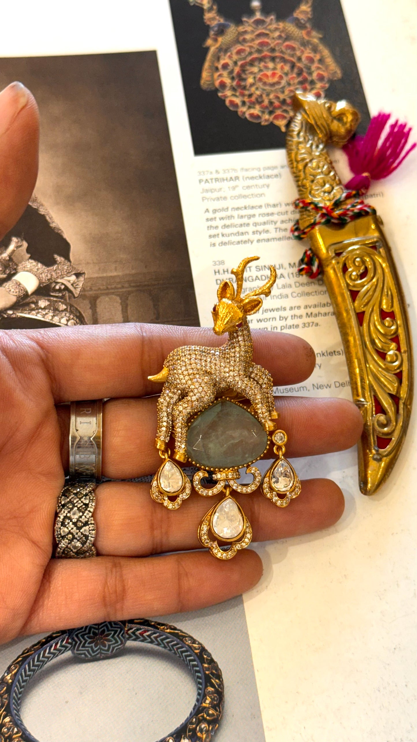 Deer designed with mint doublet Kalgi