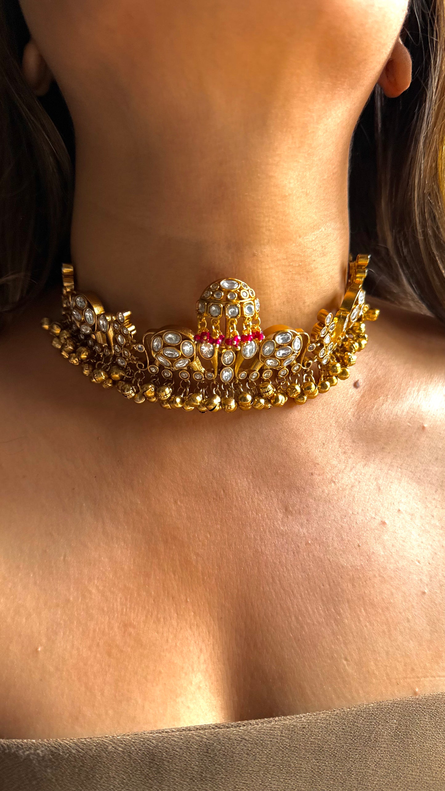 Ruby gajanand doli polki choker