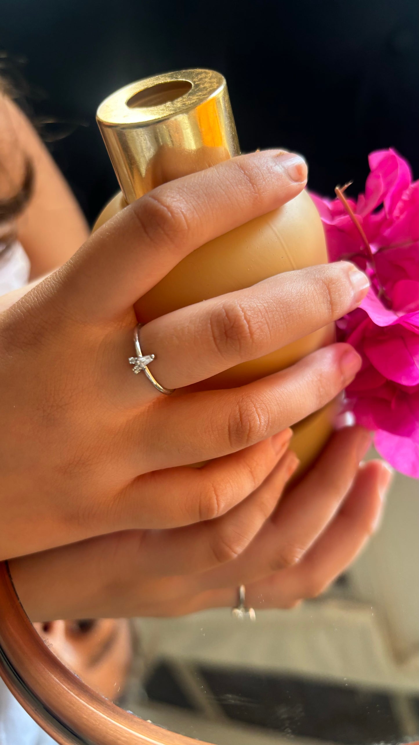 Diamond adjustable ring