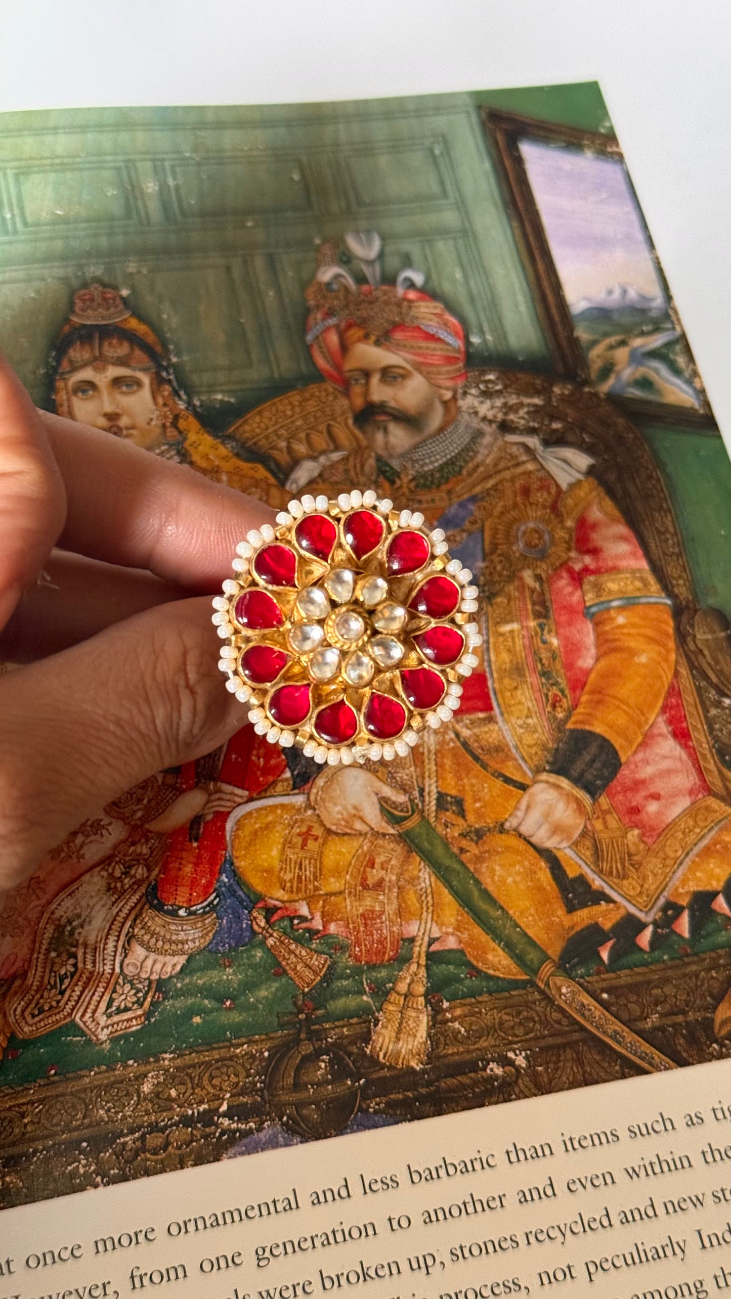 Paachi Ruby heritage adjustable ring