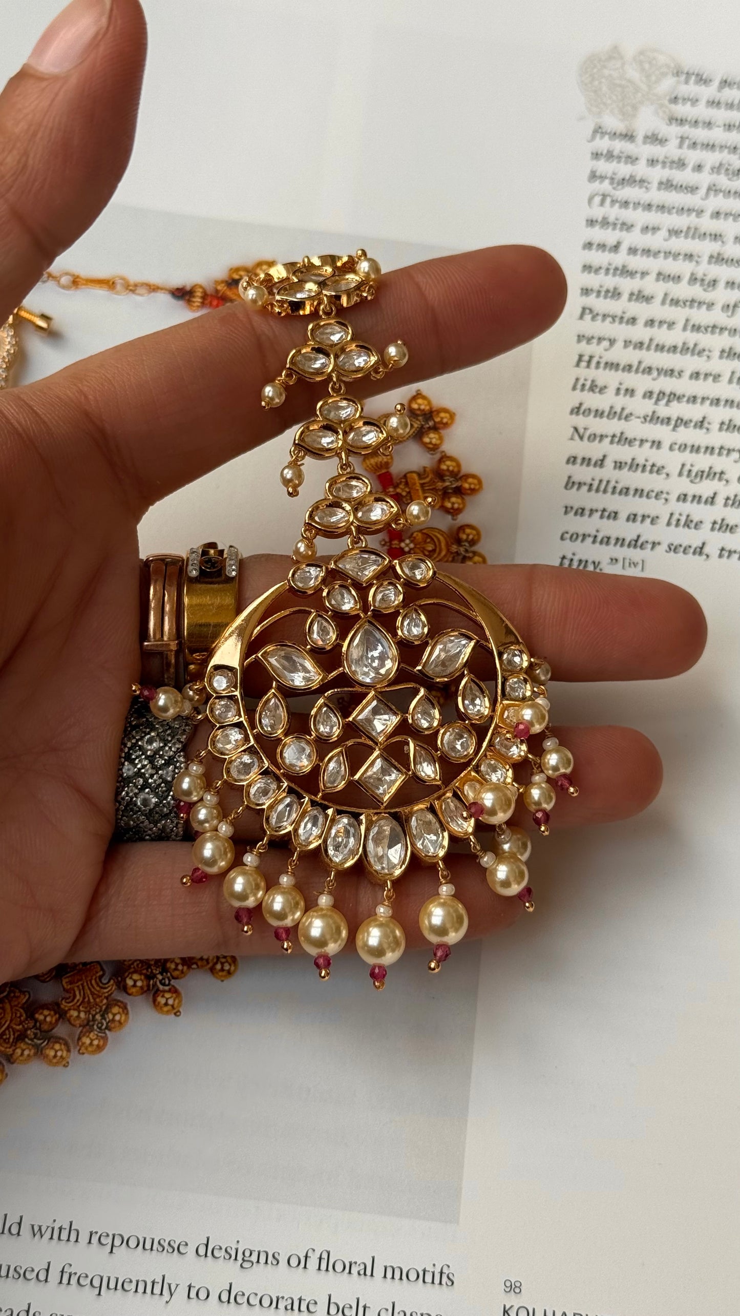 ruby gold polish Chandbali Mangtikka