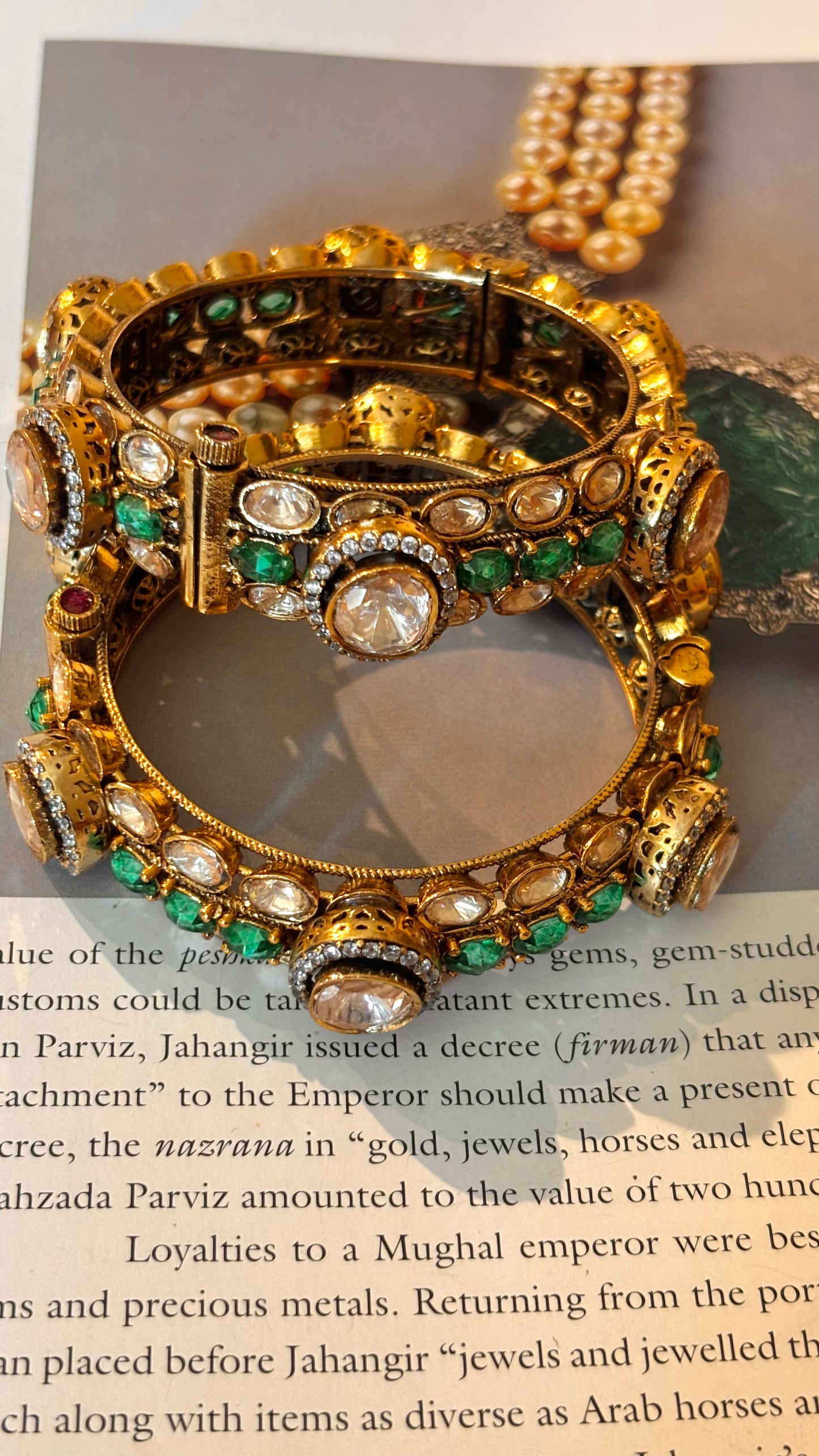 Emerald Swarovski peeli polki combo