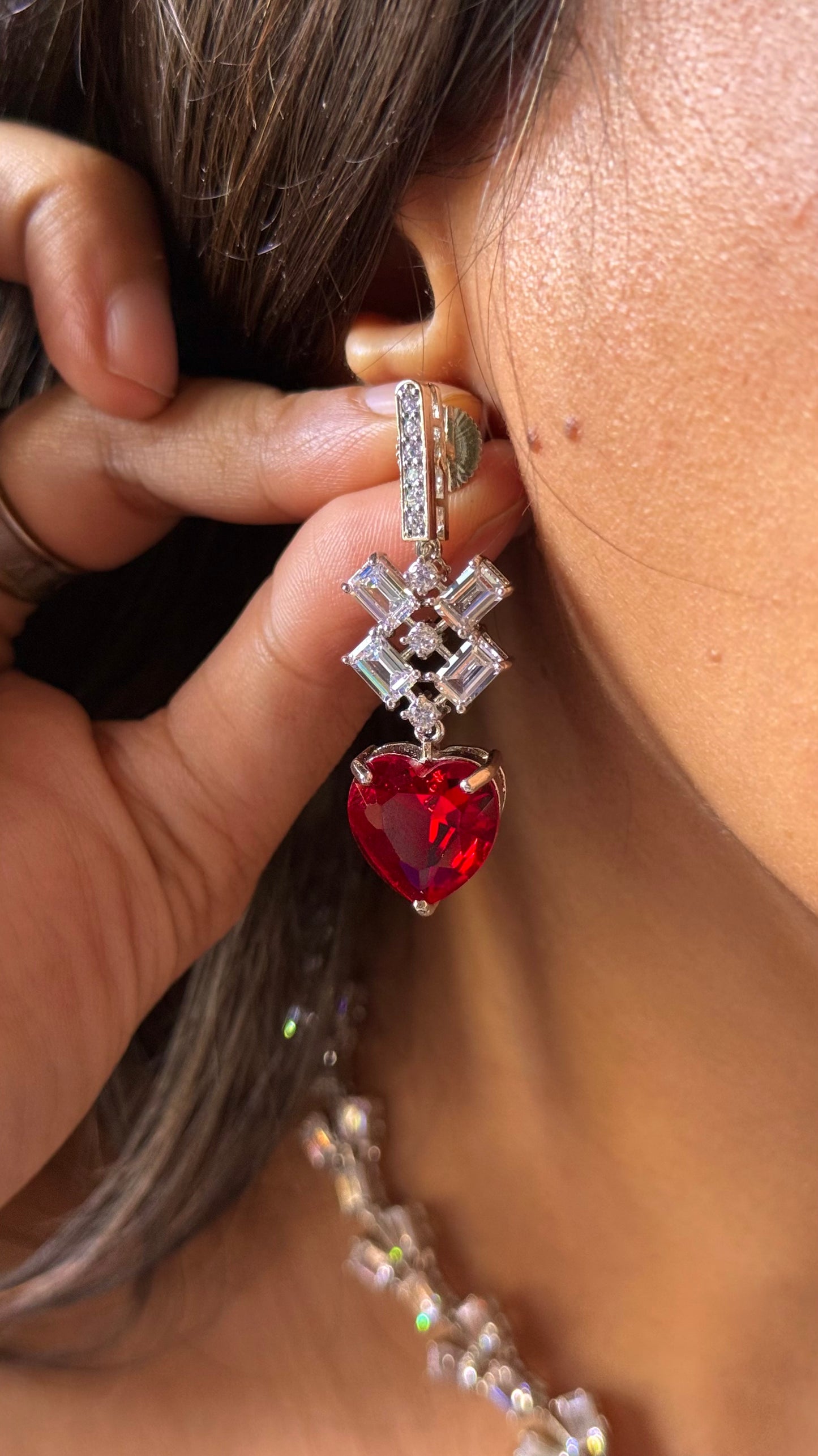 Ruby opulence cz diamond Necklace